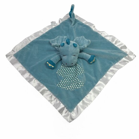 Demitri Dragon Snuggler Lovey Satin Trim Blanket Wings Fleece Plush Stuffed - Picture 1 of 11